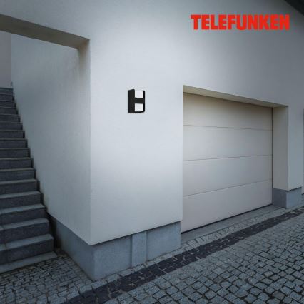 Telefunken 321005TF - Väli seinavalgusti 1xE27/12W/230V IP44 must