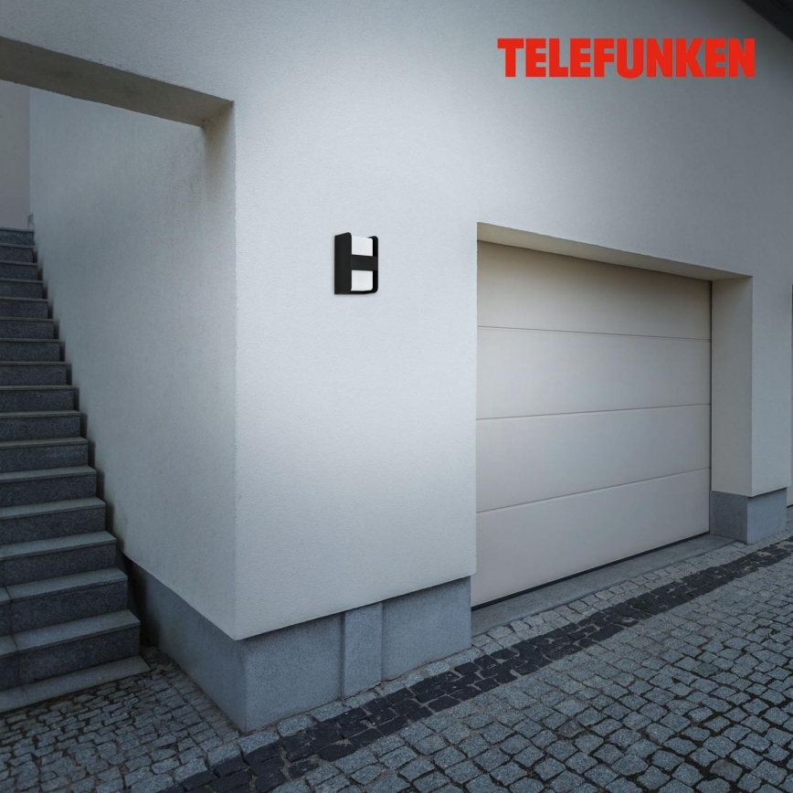 Telefunken 321005TF - Väli seinavalgusti 1xE27/12W/230V IP44 must