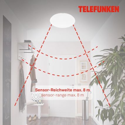 Telefunken 601306TF - LED Laevalgusti vannituppa anduriga LED/20W/230V IP44 d. 40 cm