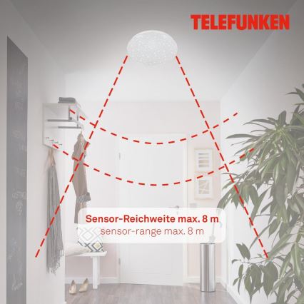 Telefunken 601706TF - LED Laevalgusti koos anduriga LED/12W/230V d. 27 cm