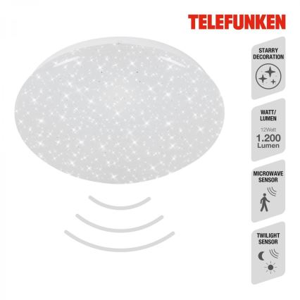 Telefunken 601706TF - LED Laevalgusti koos anduriga LED/12W/230V d. 27 cm