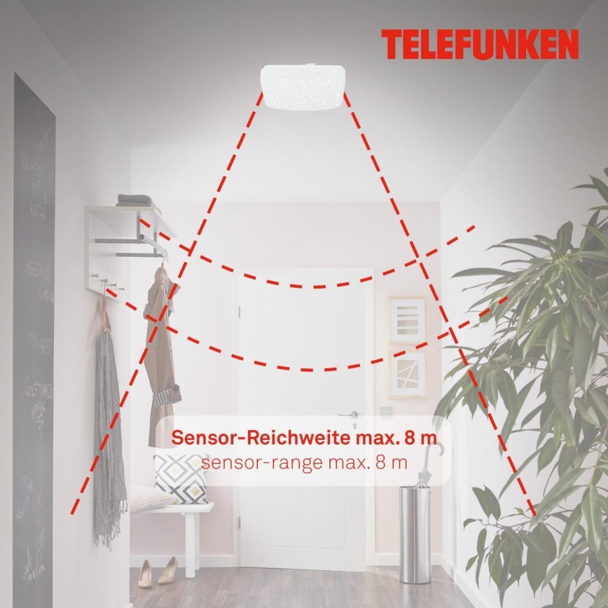 Telefunken 601906TF - LED Laevalgusti koos anduriga LED/12W/230V 4000K