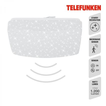 Telefunken 601906TF - LED Laevalgusti koos anduriga LED/12W/230V 4000K