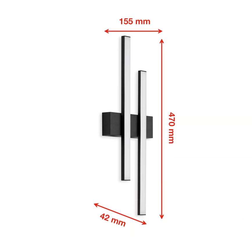 Telefunken - LED välisseinavalgusti 2xLED/4W/230V 4000K IP44 must