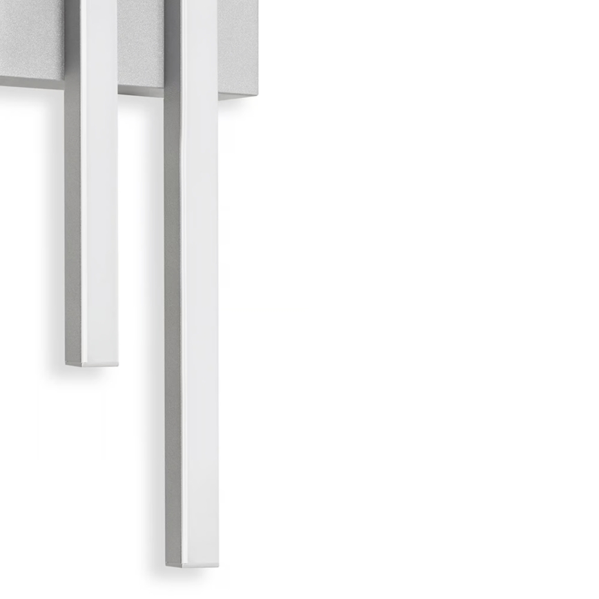 Telefunken - LED välisseinale paigaldatav seinavalgusti 2xLED/4W/230V 4000K IP44 hõbedane