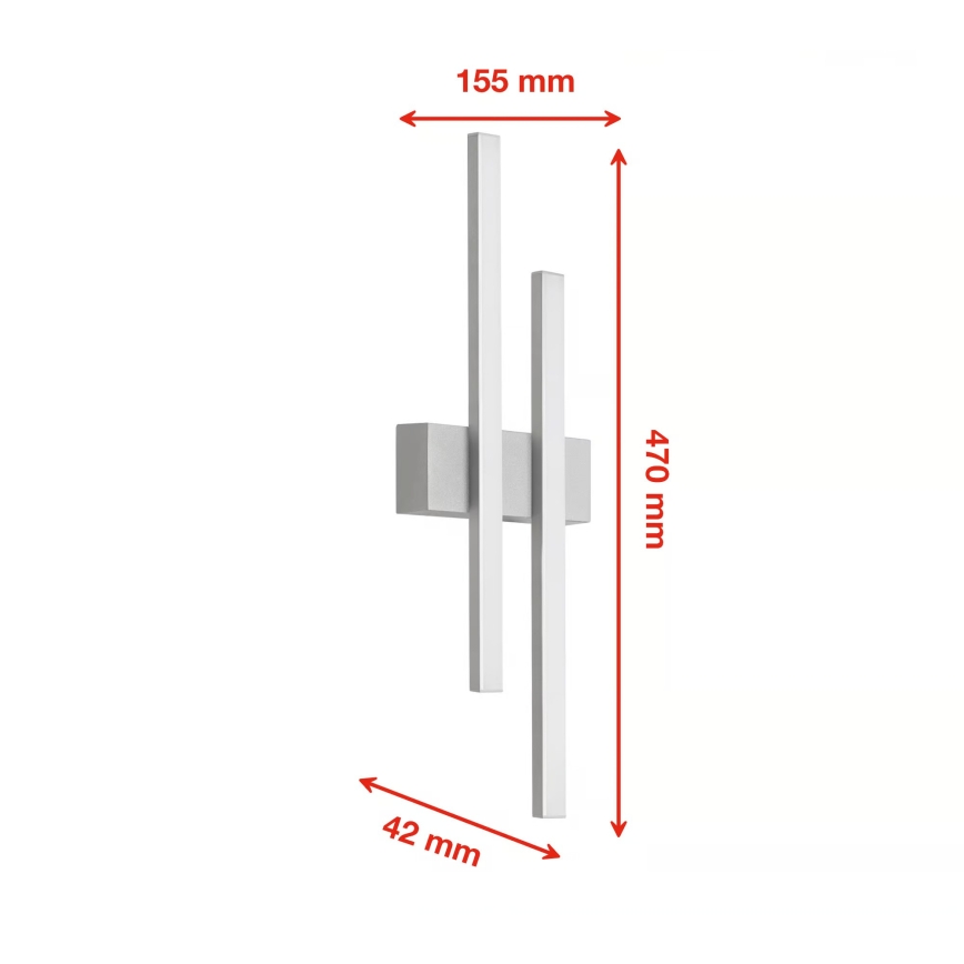 Telefunken - LED välisseinavalgusti 2×LED/4W/230V IP44, hõbedane