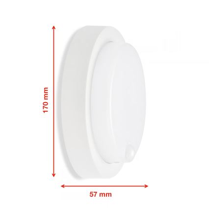 Telefunken - LED välisseina valgusti hämarus- ja liikumisanduriga LED/12W/230V IP44 valge