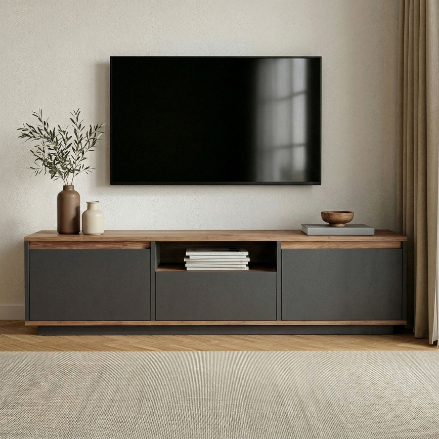 Telerialus KREDE 160x30 cm antratsiit/mänd