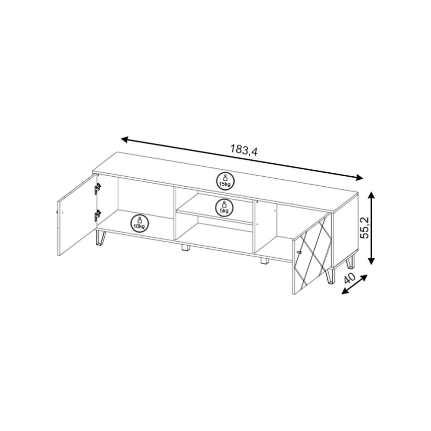 Telerialus SULA artisan-tamm/valge