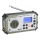 Telkimisraadio käsikäepidemega, päikesepaneeliga ja LED-taskulambiga akupanga funktsiooniga 5V/3xAAA/2000 mAh IPX4 roheline