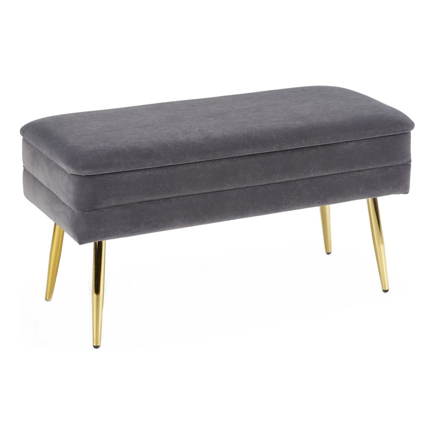 Tepitud pink hoiuruumiga VELVA 37x78 cm hall/kuldne