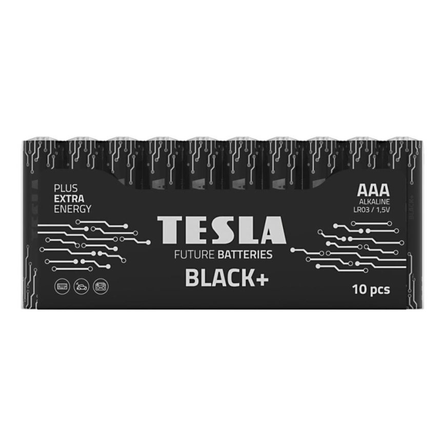 Tesla Batteries - 10 tk Alkaline patarei AAA BLACK+ 1,5V 1200 mAh