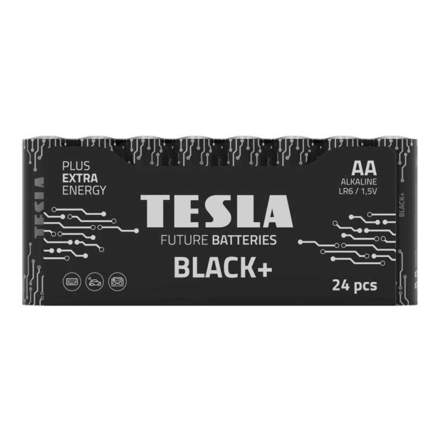 Tesla Batteries - 24 tk Alkaline patarei AA BLACK+ 1,5V 2800 mAh