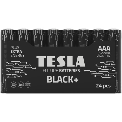 Tesla Batteries - 24 tk Alkaline patarei AAA BLACK+ 1,5V