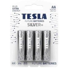 Tesla Batteries - 4 tk Alkaline patarei AA SILVER+ 1,5V