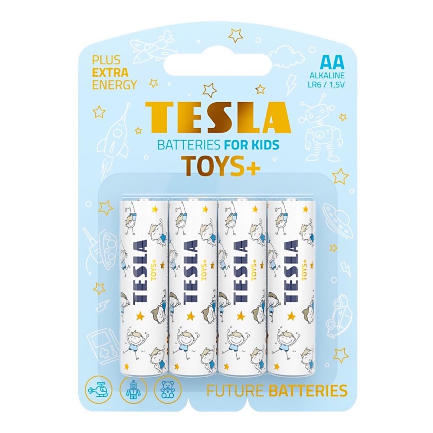 Tesla Batteries - 4 tk Alkaline patarei AA TOYS+ 1,5V 2900 mAh