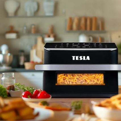 TESLA Electronics AirCook - Multifunktsionaalne topelt digitaalne kuumaõhufritüür 10 l 2400W/230V