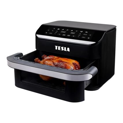 TESLA Electronics AirCook - Multifunktsionaalne topelt digitaalne kuumaõhufritüür 10 l 2400W/230V