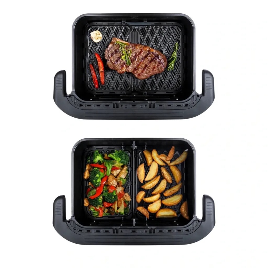 TESLA Electronics AirCook - Multifunktsionaalne topelt digitaalne kuumaõhufritüür 10 l 2400W/230V