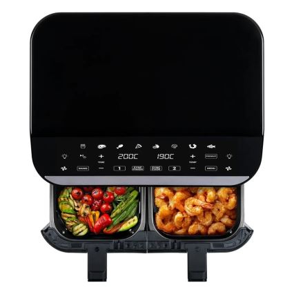 TESLA Electronics AirCook - Multifunktsionaalne topelt digitaalne kuumaõhufritüür 9 l 2400W/230V