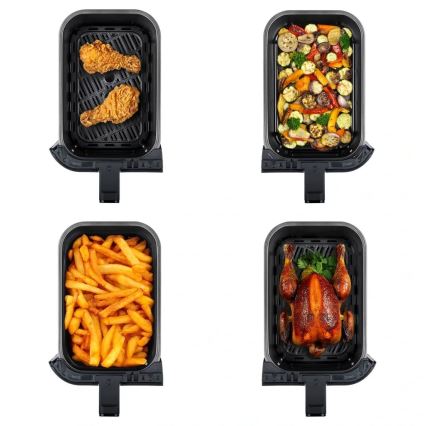 TESLA Electronics AirCook - Multifunktsionaalne topelt digitaalne kuumaõhufritüür 9 l 2400W/230V