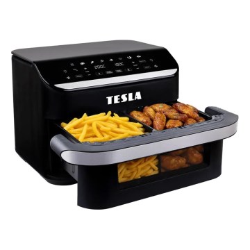 TESLA Electronics AirCook - Multifunktsionaalne topelt digitaalne kuumaõhufritüür 10 l 2400W/230V