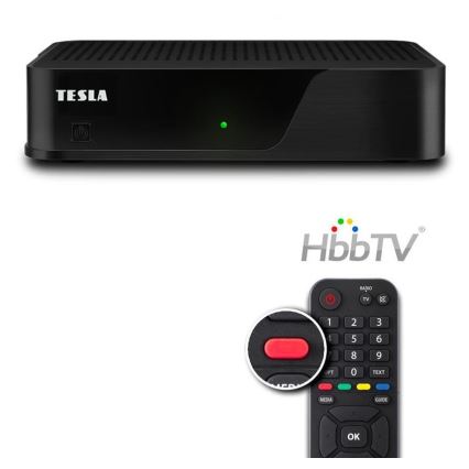TESLA Electronics - DVB-T2 H.265 (HEVC) vastuvõtja HbbTV-toega, 12V + kaugjuhtimispult