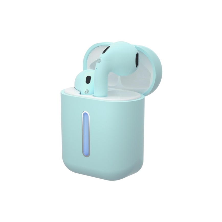 TESLA Electronics - Juhtmevabad kõrvaklapid 300 mAh + 2x 25 mAh IPX4 türkiissinine
