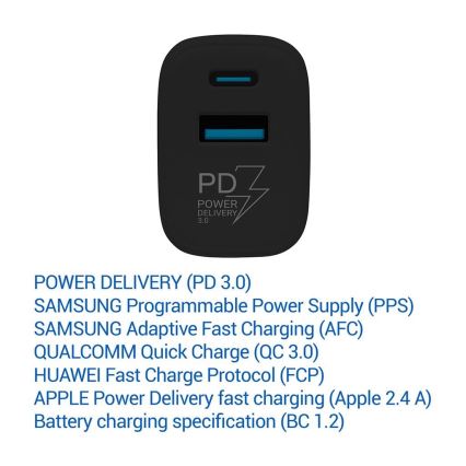 TESLA Electronics - Kiirlaadmisadapter Power Delivery 25W must