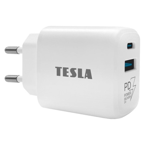 TESLA Electronics - Kiirlaadmisadapter Power Delivery 25W valge
