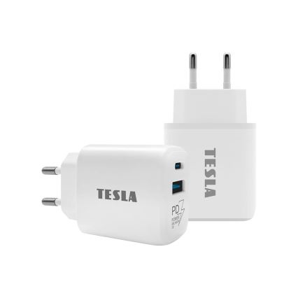 TESLA Electronics - Kiirlaadmisadapter Power Delivery 25W valge