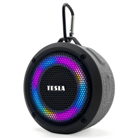 TESLA Electronics - LED RGB Juhtmevaba kõlar 5W/1200 mAh/3,7V IPX7 hall