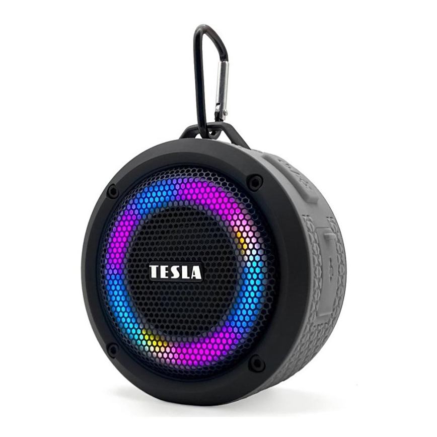 TESLA Electronics - LED RGB Juhtmevaba kõlar 5W/1200 mAh/3,7V IPX7 hall