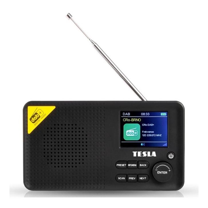 TESLA Electronics - Raadio DAB+ FM 5W/1800 mAh must