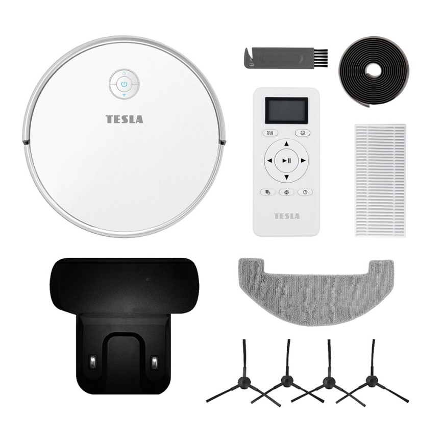 TESLA Electronics RoboStar - Nutikas robottolmuimeja 2in1 2600 mAh Wi-Fi valge + kaugjuhtimispult
