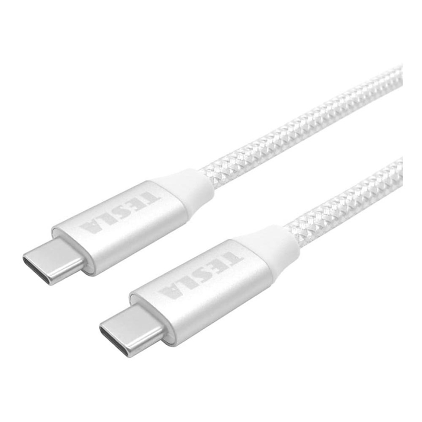 TESLA Electronics - USB kaabel USB-C 3.2 ühendus Power Delivery 1m 100W valge