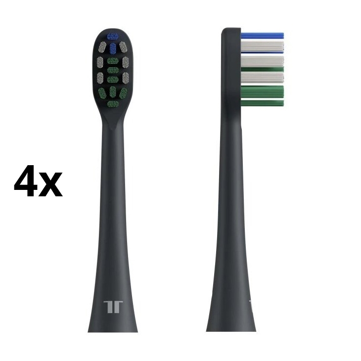 TESLA Smart - KOMPLEKT 4x Asenduspea Sonic hambaharjale TS400 must