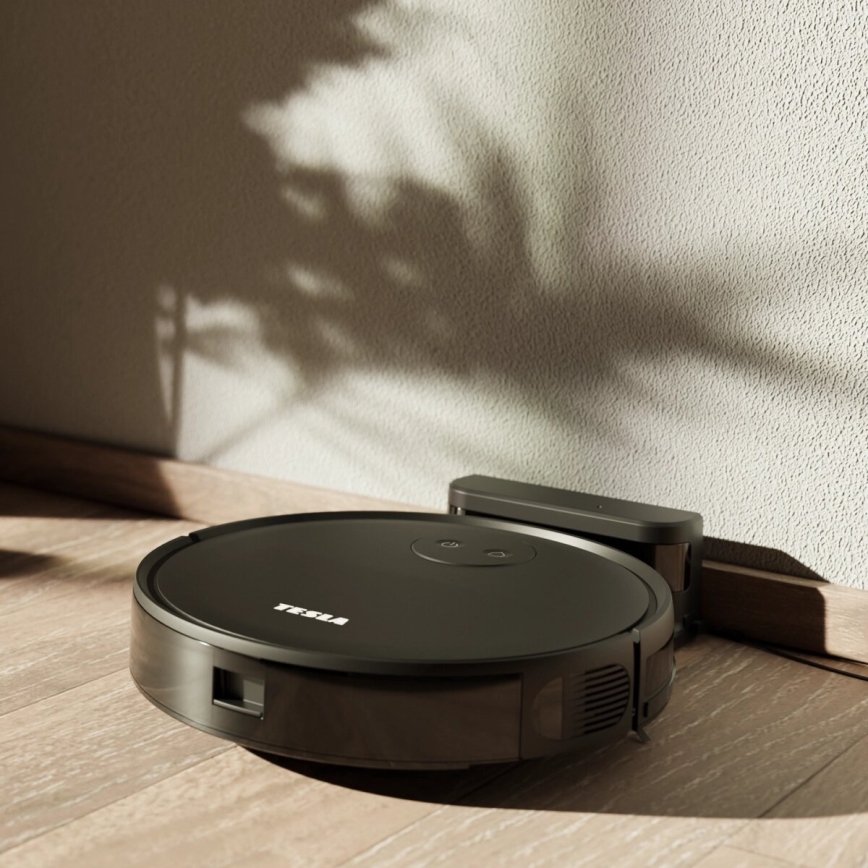 TESLA Smart - Nutikas robottolmuimeja 2in1 2000 mAh Wi-Fi must + kaugjuhtimispult