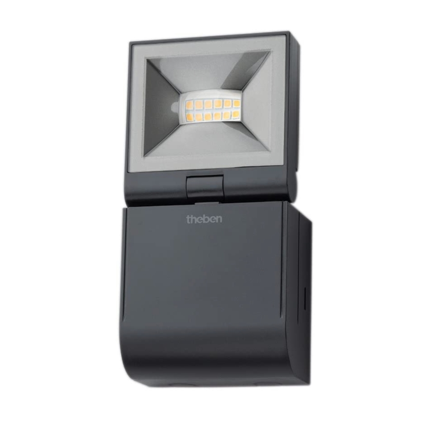theben - LED-seinaprožektor LED/10W/230V must IP55