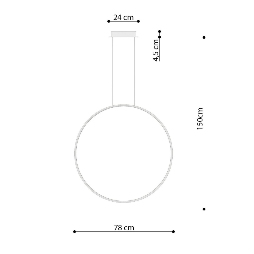 Thoro TH.175 - LED Lühter RIO LED/50W/230V CRI 90 3000K d. 78 cm kuldne