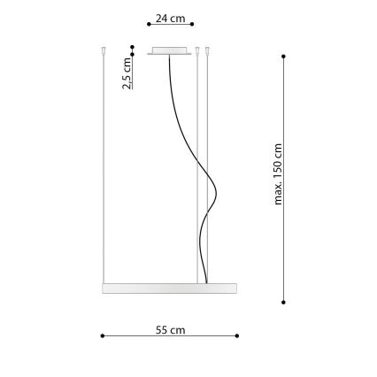 Thoro TH.217 - LED Lühter RIO LED/30W/230V CRI95 4000K d. 55 cm kuldne