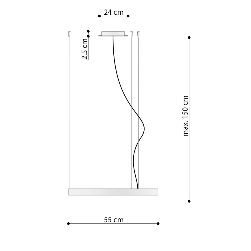 Thoro TH.217 - LED Lühter RIO LED/30W/230V CRI 95 4000K d. 55 cm kuldne
