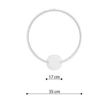 Thoro TH.222 - LED Laevalgusti RIO LED/30W/230V CRI90 3000K d. 55 cm kuldne