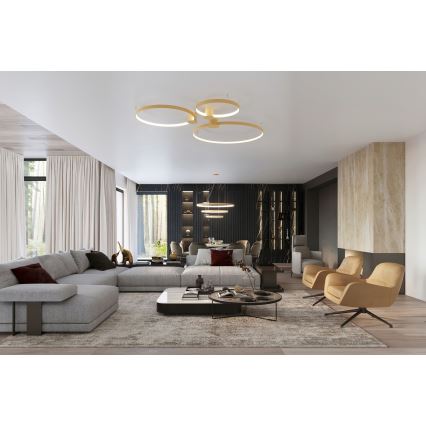 Thoro TH.223 - LED laelamp RIO LED/30W/230V CRI 98 4000K läbimõõt 55 cm kuldne