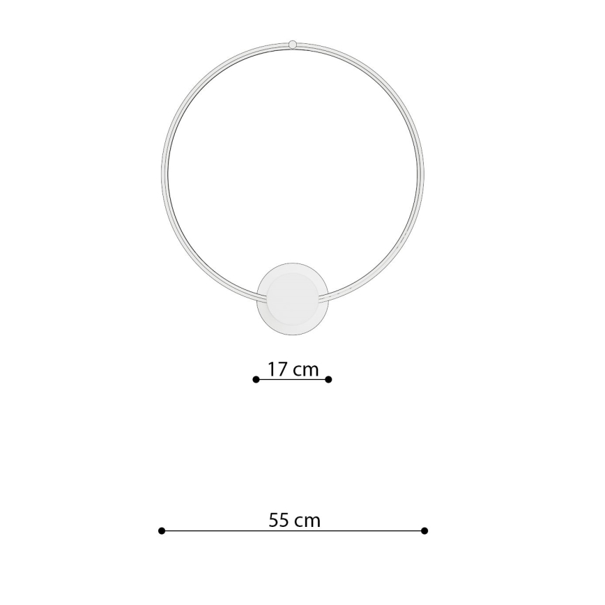 Thoro TH.223 - LED Laevalgusti RIO LED/30W/230V CRI 95 4000K d. 55 cm kuldne