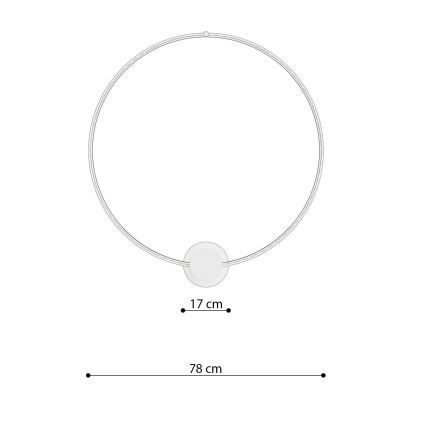 Thoro TH.224 - LED Laevalgusti RIO LED/50W/230V CRI90 3000K d. 78 cm kuldne