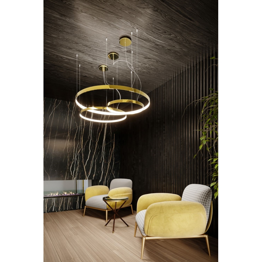 Thoro TH.246 - LED Lühter RIO LED/50W/230V CRI 90 3000K d. 78 cm kuldne