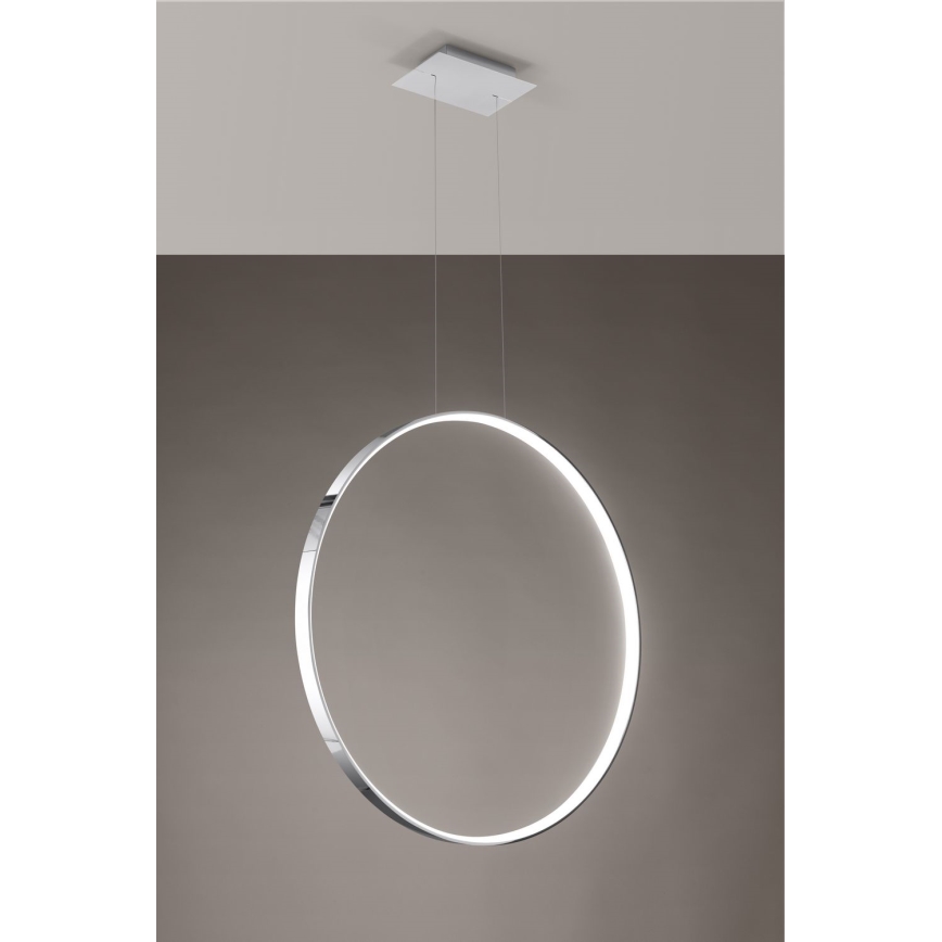 Thoro TH.249 - LED Lühter RIO LED/50W/230V CRI 90 4000K d. 78 cm läikiv kroom
