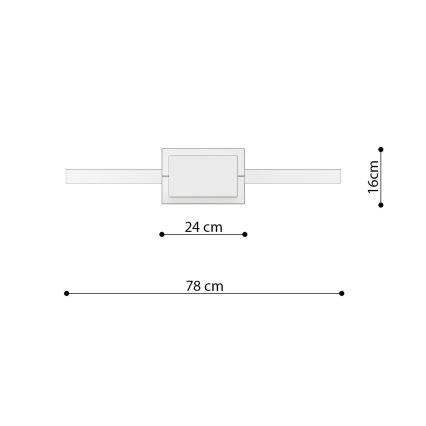 Thoro TH.249 - LED Lühter RIO LED/50W/230V CRI 90 4000K d. 78 cm läikiv kroom