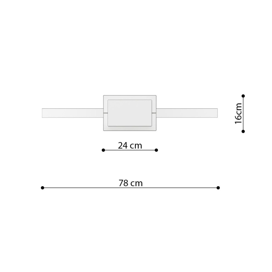 Thoro TH.249 - LED Lühter RIO LED/50W/230V CRI 90 4000K d. 78 cm läikiv kroom